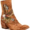 Marco Delli Women's Embroidered Eagle Fashion Booties - Round Toe 2 Marco Delli Women's Embroidered Eagle Fashion Booties - Round Toe -Best Cowboy Boot Store 2000353925 235 P1