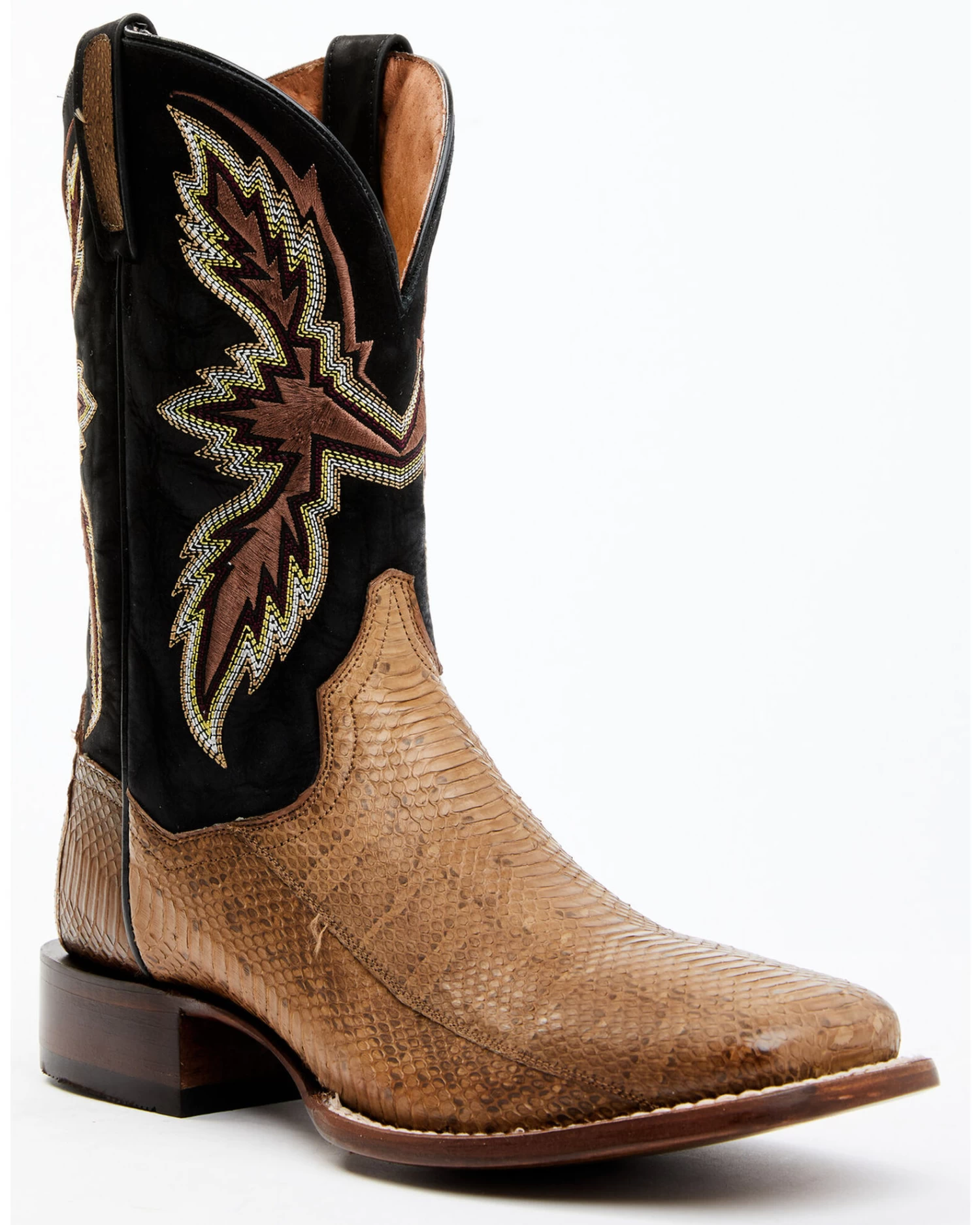 Dan Post Men's Taupe Water Snake Exotic Western Boots - Broad Square Toe 3 Dan Post Men's Taupe Water Snake Exotic Western Boots - Broad Square Toe