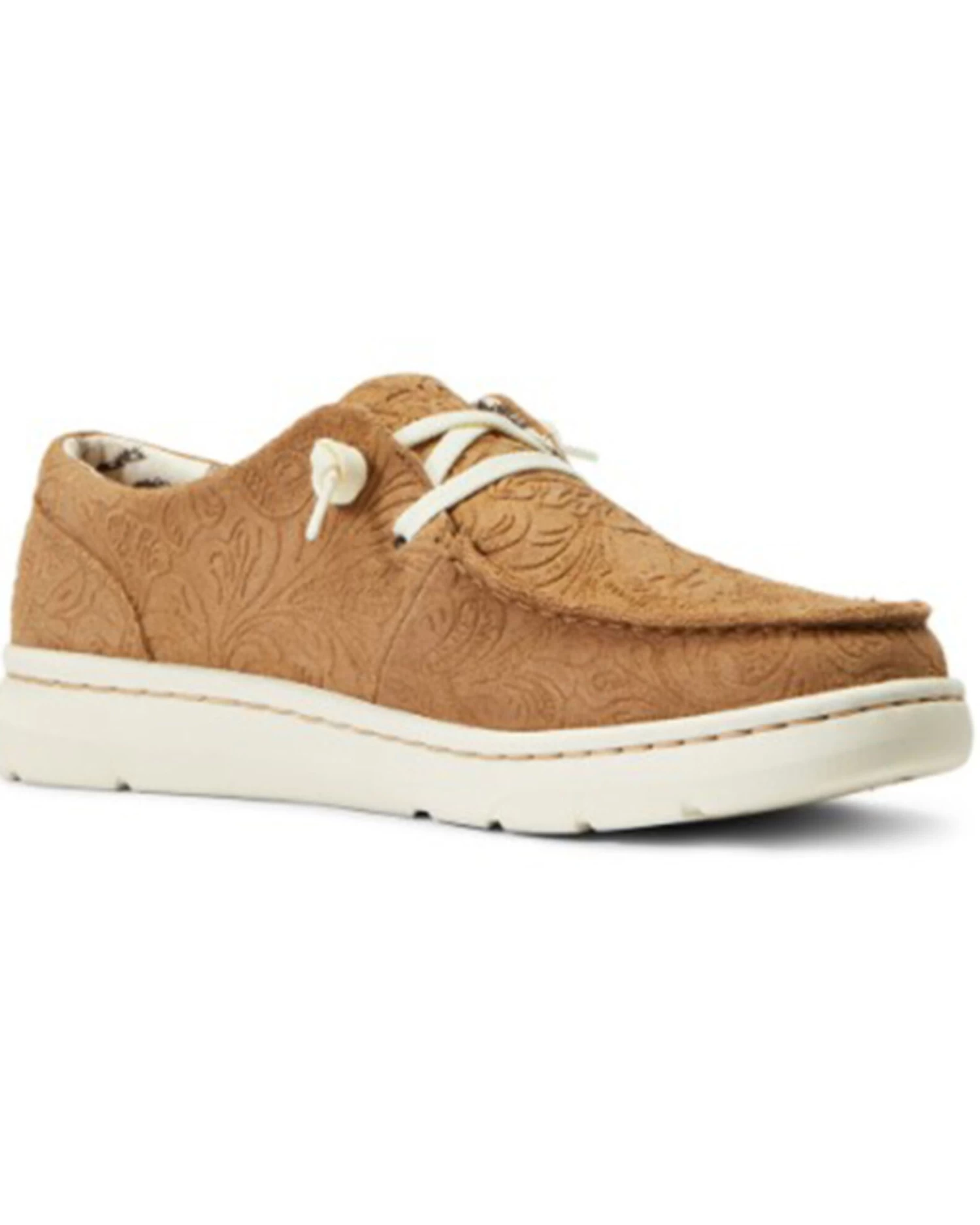 Ariat Women's Floral Emboss Hilo Flx Foam Casual Shoe - Moc Toe 3 Ariat Women's Floral Emboss Hilo Flx Foam Casual Shoe - Moc Toe