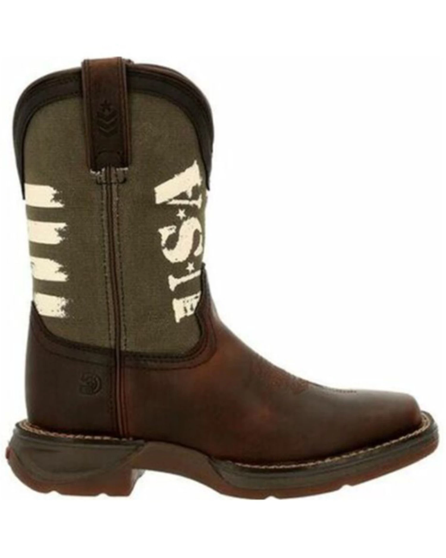 Durango Boys' Lil' Rebel USA Flag Western Boots - Broad Square Toe 4 Durango Boys' Lil' Rebel USA Flag Western Boots - Broad Square Toe - Image 2