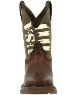 Durango Boys' Lil' Rebel USA Flag Western Boots - Broad Square Toe 12 Durango Boys' Lil' Rebel USA Flag Western Boots - Broad Square Toe -Best Cowboy Boot Store 2000355865 201 P4