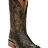 Tony Lama Men's Moore Umber Full-Quill Ostrich Western Boot - Broad Square Toe  -Best Cowboy Boot Store 2000356121 200 P1