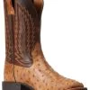 Ariat Men's Ostrich Quill Quantum Primo Exotic Western Boot - Broad Square Toe 