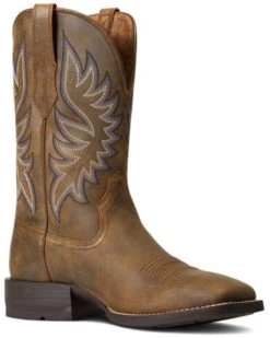 Ariat Men's Brander Leather Performance Western Boot - Broad Square Toe 