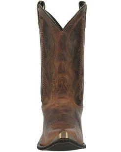 Laredo Men's Murphy Braid Bucklace Distressed Western Boots - Snip Toe  -Best Cowboy Boot Store 2000356844 240 P4