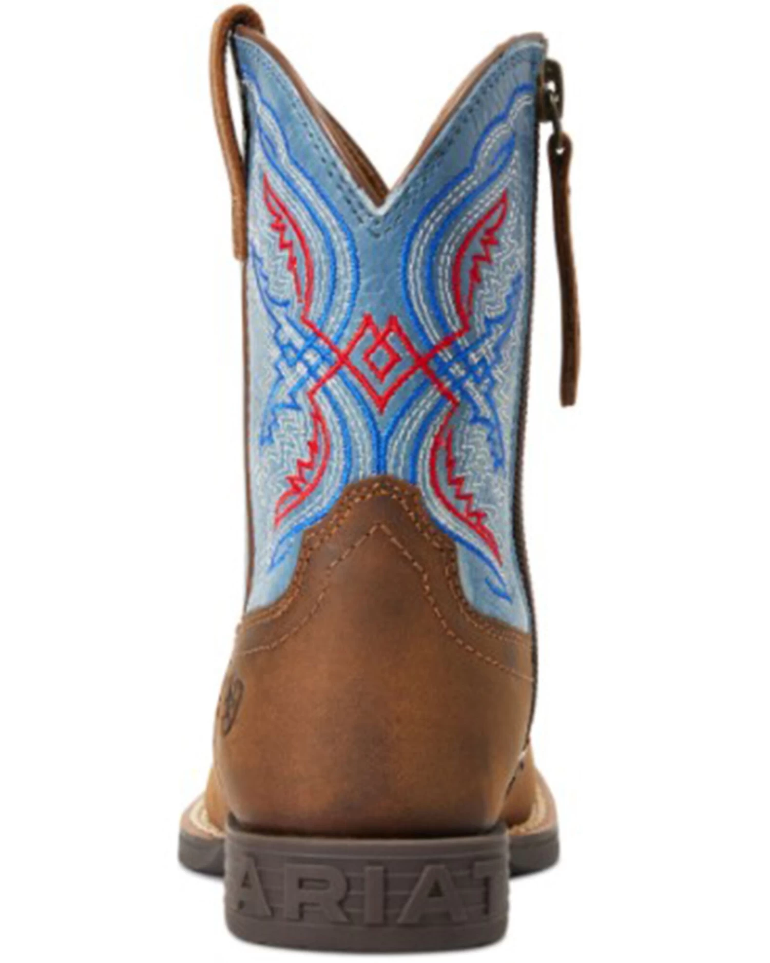 Ariat Boys' Double Kicker Easy Fit Distressed Western Boots - Broad Square Toe 5 Ariat Boys' Double Kicker Easy Fit Distressed Western Boots - Broad Square Toe - Image 3