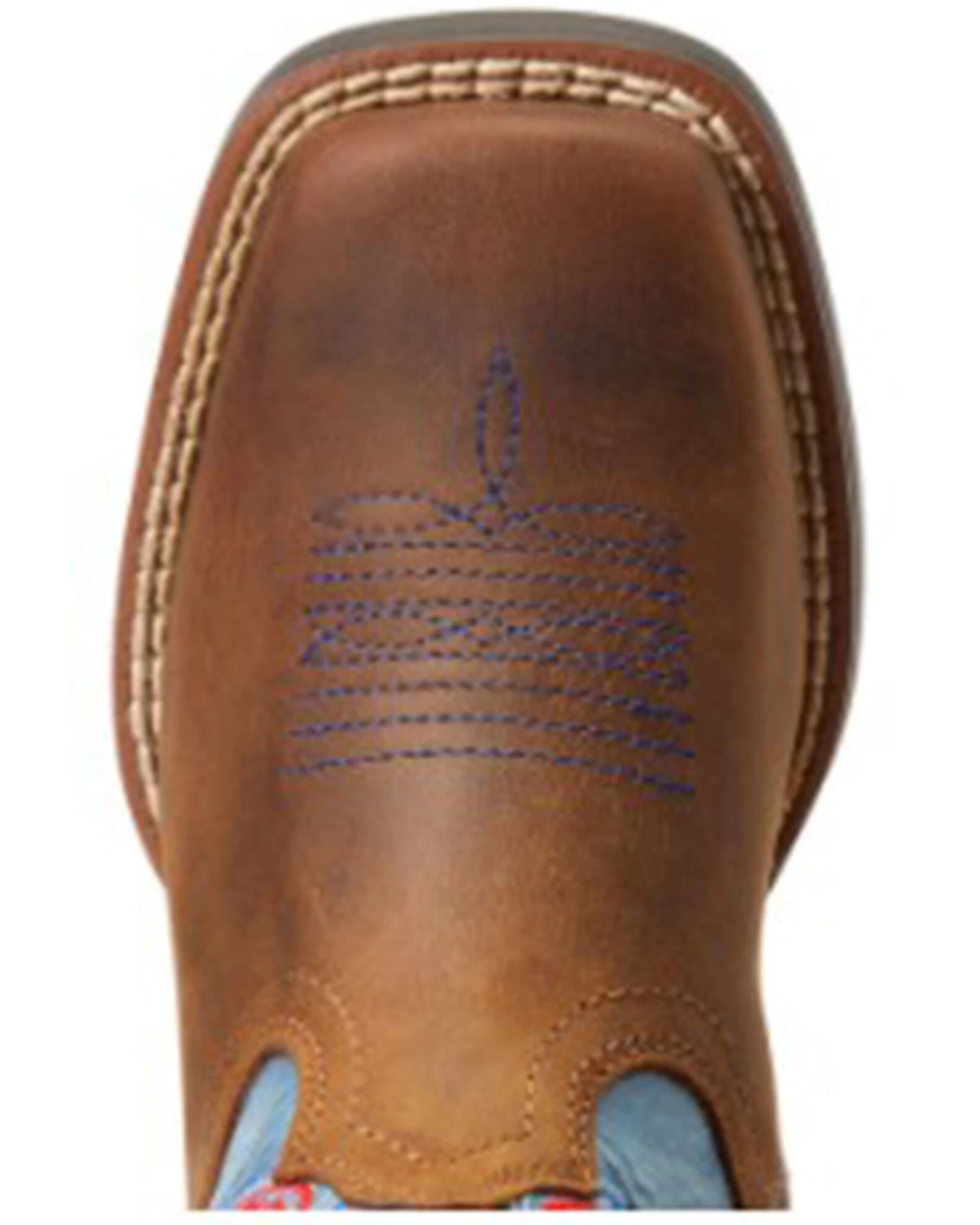 Ariat Boys' Double Kicker Easy Fit Distressed Western Boots - Broad Square Toe 6 Ariat Boys' Double Kicker Easy Fit Distressed Western Boots - Broad Square Toe - Image 4