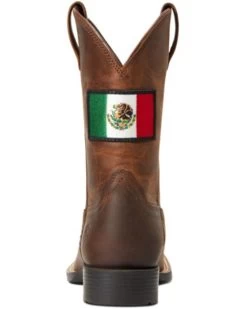 Ariat Boys' Orguillo Mexicano II Distressed Western Boot - Broad Square Toe  -Best Cowboy Boot Store 2000357347 200 P3