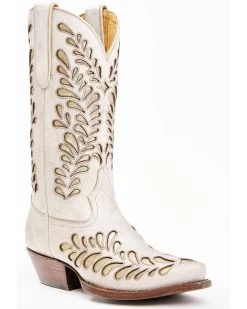 Caborca Silver By Liberty Black Women's Ely Inlay Western Boots - Snip Toe
