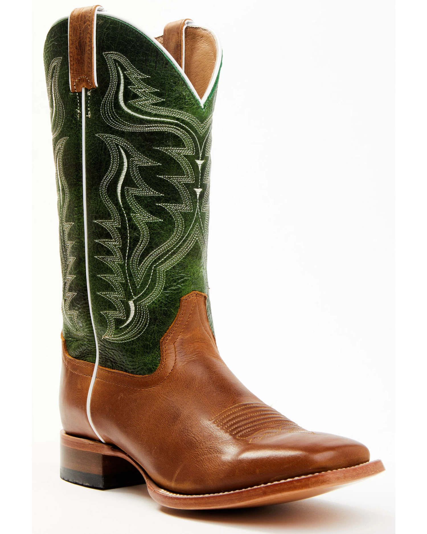Cody James Men's Peridot Green Leather Western Boots - Broad Square Toe 3 Cody James Men's Peridot Green Leather Western Boots - Broad Square Toe