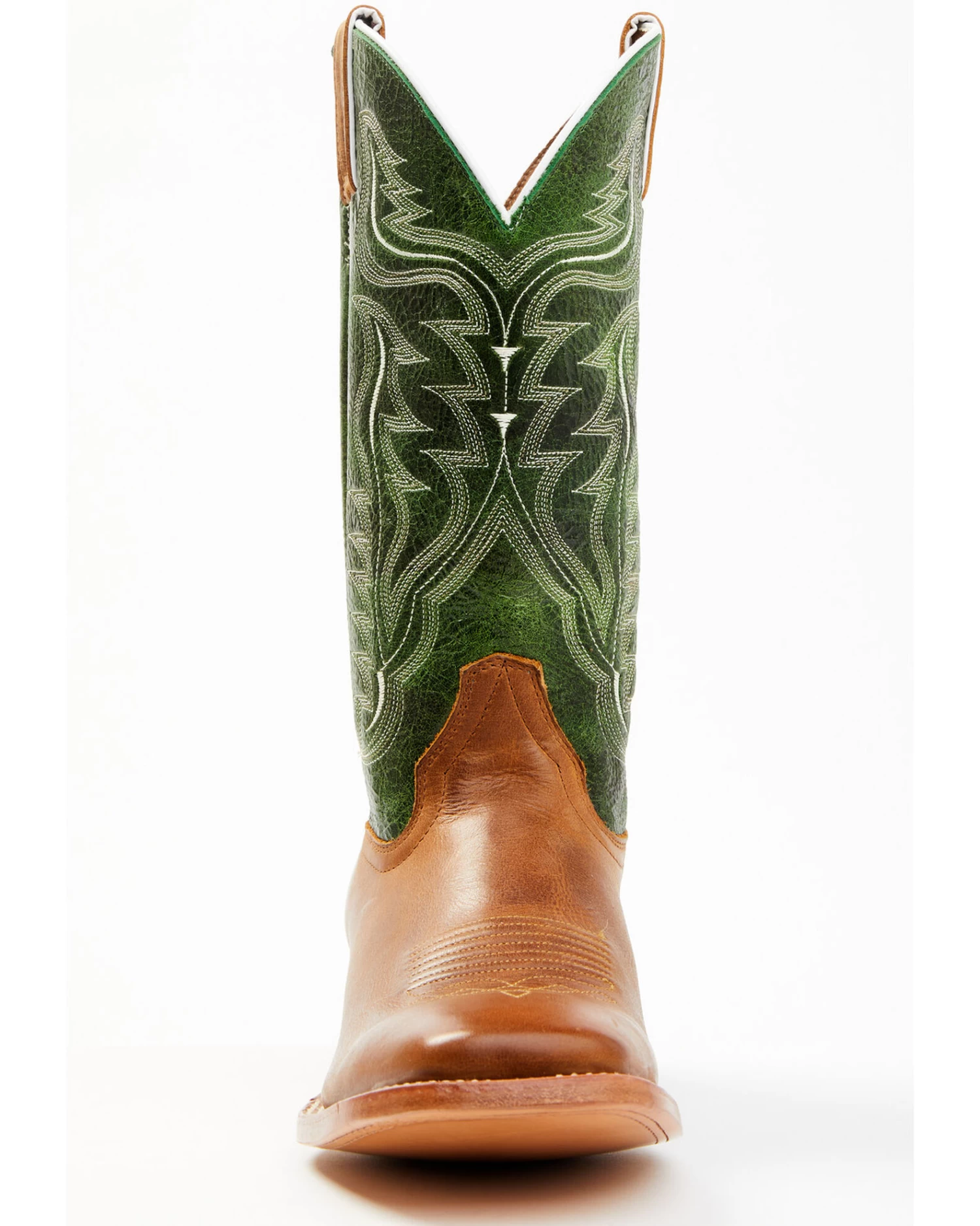 Cody James Men's Peridot Green Leather Western Boots - Broad Square Toe 6 Cody James Men's Peridot Green Leather Western Boots - Broad Square Toe - Image 4