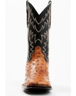 Cody James Men's Full Quill Cognac Ostrich Exotic Western Boots - Broad Square Toe  -Best Cowboy Boot Store 2000359772 001 P4