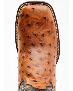Cody James Men's Full Quill Cognac Ostrich Exotic Western Boots - Broad Square Toe  -Best Cowboy Boot Store 2000359772 001 P6