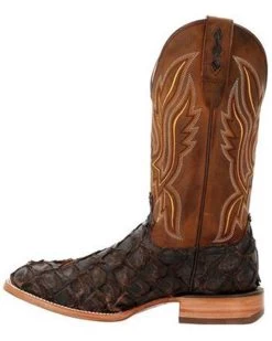 Durango Men's Exotic Pirarucu Skin Western Boots - Broad Square Toe -Best Cowboy Boot Store 2000359779 201 P3