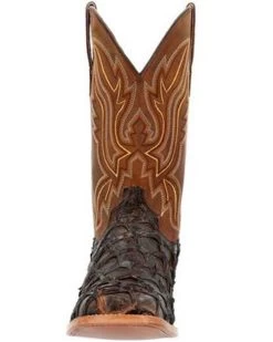 Durango Men's Exotic Pirarucu Skin Western Boots - Broad Square Toe -Best Cowboy Boot Store 2000359779 201 P4