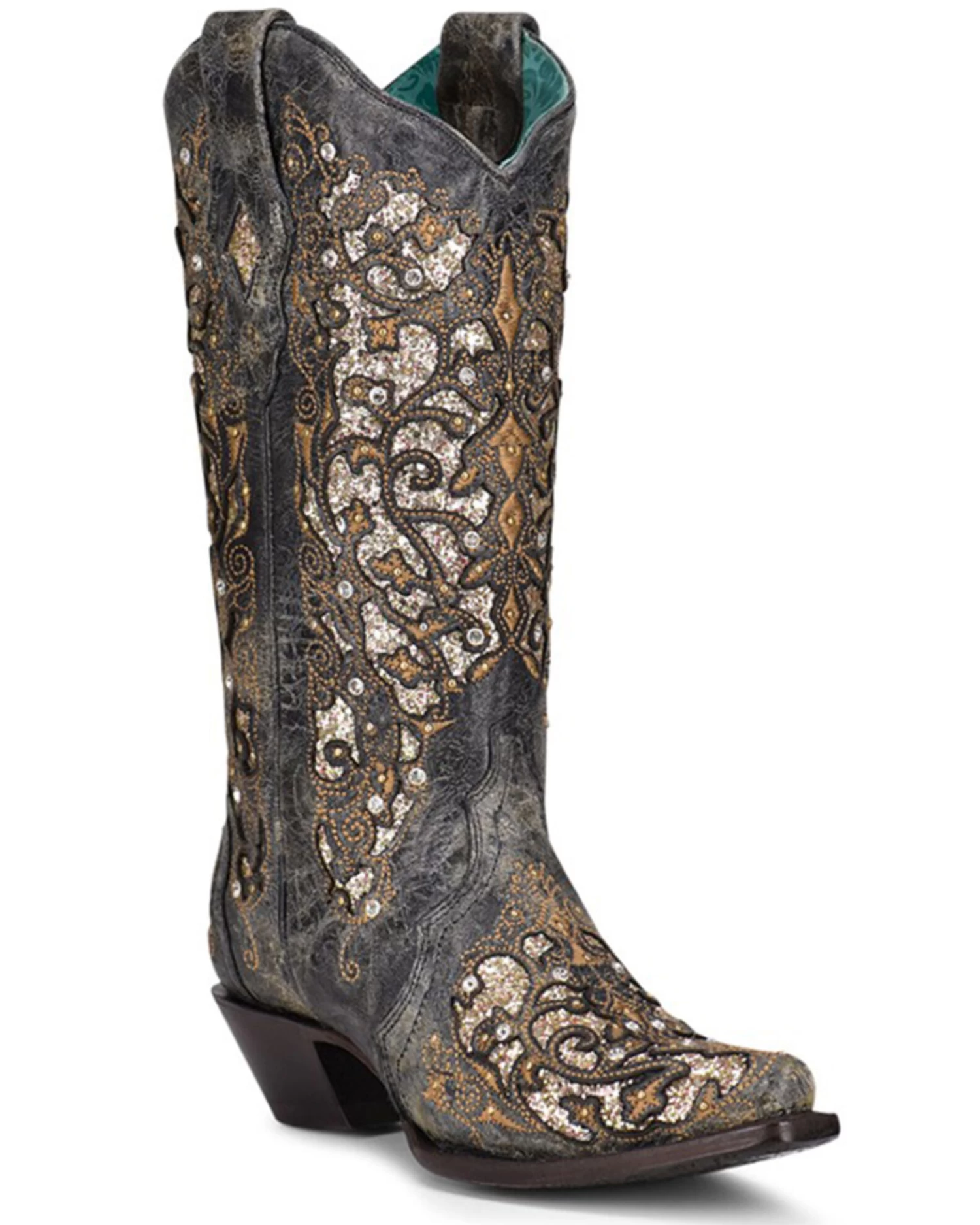 Corral Women's Inlay & Studs Western Boots - Snip Toe 3 Corral Women's Inlay & Studs Western Boots - Snip Toe