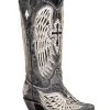 Corral Women's Cross & Wings Overlay Western Boots - Snip Toe
