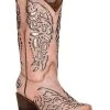 Corral Girls' Inlay & Embroidery Western Boots - Snip Toe