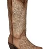 Corral Girls' Glitter Embroidery Leather Western Boot - Snip Toe 2 Corral Girls' Glitter Embroidery Leather Western Boot - Snip Toe -Best Cowboy Boot Store 2000361090 280 P1