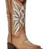 Corral Girls' Straw Embroidery Western Boots - Square Toe