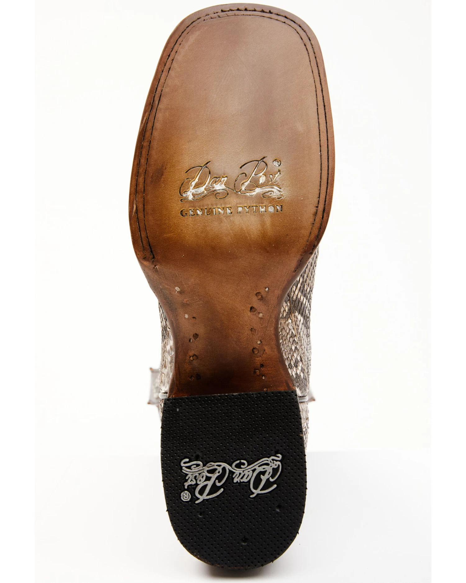 Dan Post Women's Back Cut Natural Python Exotic Western Boot - Broad Square Toe 9 Dan Post Women's Back Cut Natural Python Exotic Western Boot - Broad Square Toe - Image 7