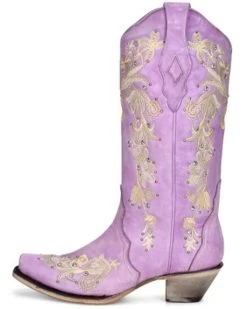 Corral Women's Embroidered Floral & Crystal Studded Tall Western Boots - Snip Toe 10 Corral Women's Embroidered Floral & Crystal Studded Tall Western Boots - Snip Toe -Best Cowboy Boot Store 2000370778 530 P3
