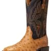 Ariat Men's Dagger Full-Quill Ostrich Exotic Western Boots - Broad Square Toe 