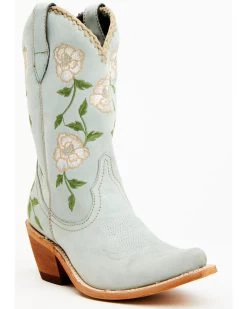 Liberty Black Women's Nina Rose Embroidery Western Boots - Snip Toe