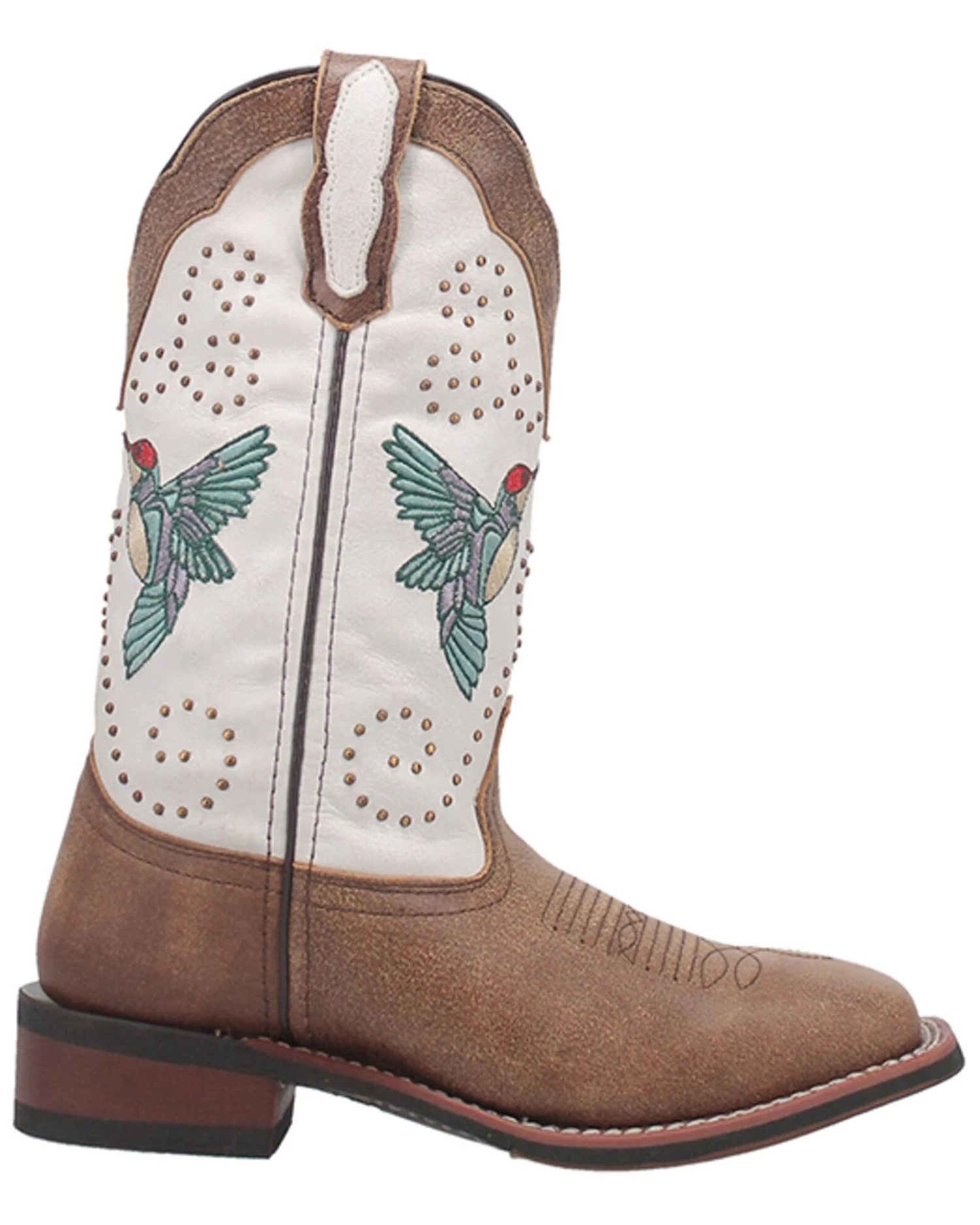 Laredo Women's 11" Hummingbird Embroidered Studded Western Performance Boots - Broad Square Toe 4 Laredo Women's 11" Hummingbird Embroidered Studded Western Performance Boots - Broad Square Toe - Image 2