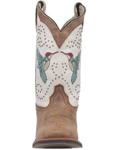 Laredo Women's 11" Hummingbird Embroidered Studded Western Performance Boots - Broad Square Toe 12 Laredo Women's 11" Hummingbird Embroidered Studded Western Performance Boots - Broad Square Toe -Best Cowboy Boot Store 2000371079 100 P4
