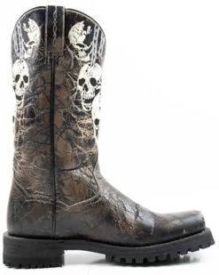 Dan Post Men's Skulls Motorcycle Western Boot - Square Toe -Best Cowboy Boot Store 2000371083 001 P2