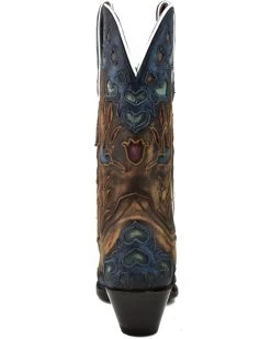 Dan Post Women's Humming Bird Heart And Floral Inlay Western Boots - Snip Toe  -Best Cowboy Boot Store 2000371091 800 P5