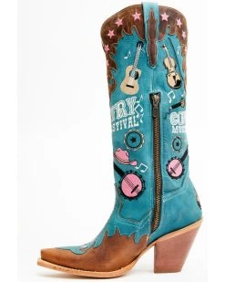 Dan Post Women's Nashville Music Festival Embroidered Western Tall Boots - Snip Toe  -Best Cowboy Boot Store 2000371103 400 P3