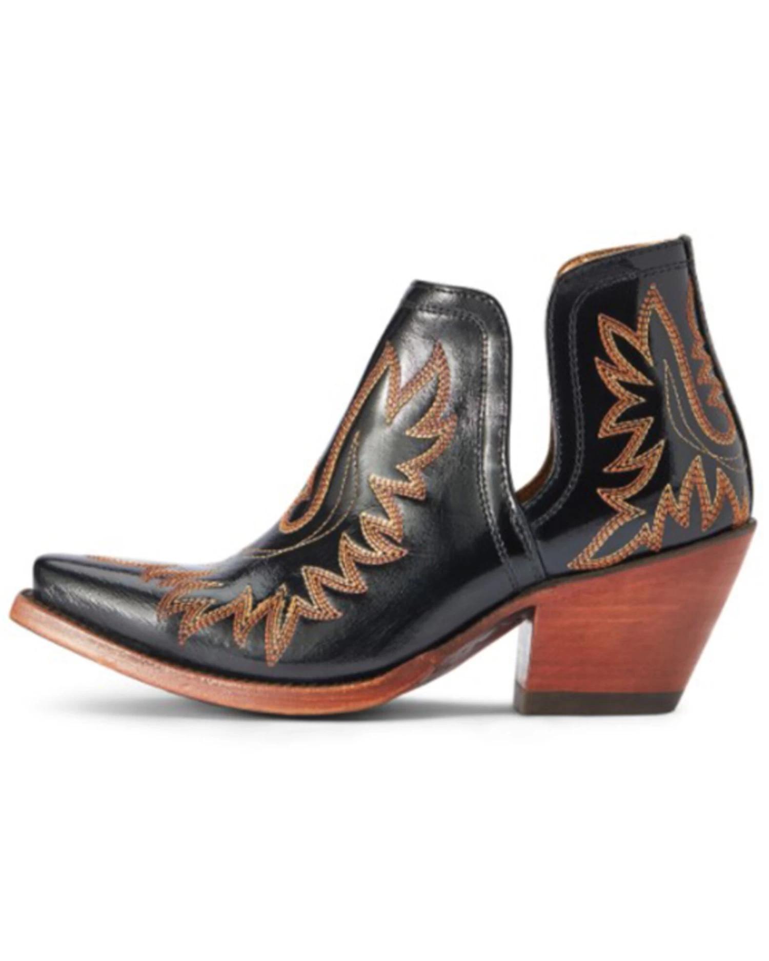 Ariat Women's Dixon Patent Spade Western Booties - Snip Toe 4 Ariat Women's Dixon Patent Spade Western Booties - Snip Toe - Image 2