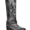 Corral Women's Embroidered Skull & Harness Western Boots - Round Toe