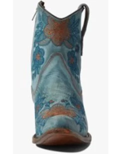 Corral Women's Flower Embroidered Ankle Western Booties - Snip Toe -Best Cowboy Boot Store 2000371822 400 P3
