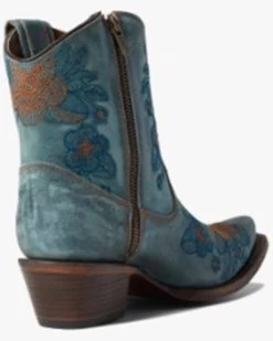 Corral Women's Flower Embroidered Ankle Western Booties - Snip Toe -Best Cowboy Boot Store 2000371822 400 P4