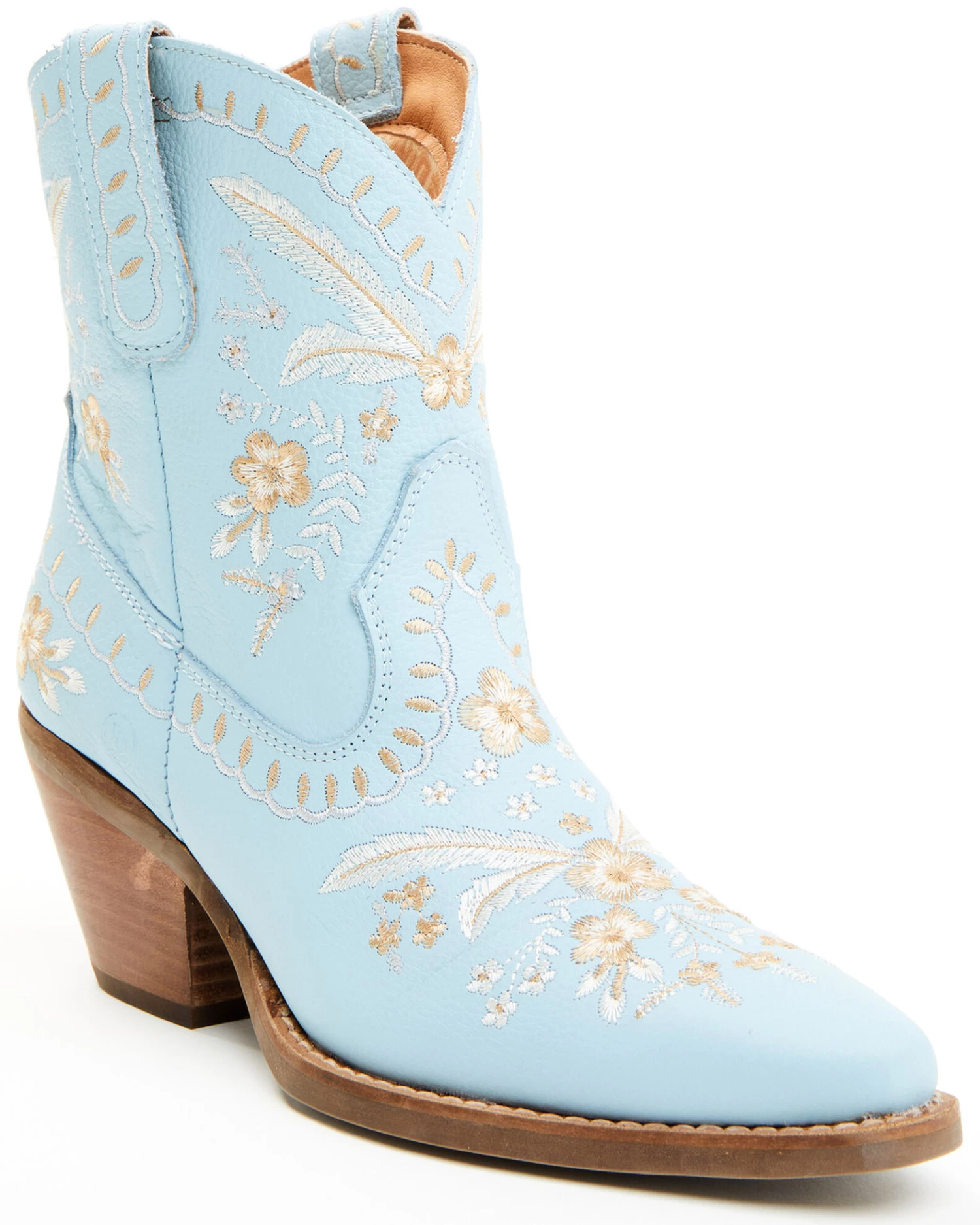 Dingo Women's Primrose Embroidered Leather Western Fashion Booties - Snip Toe 3 Dingo Women's Primrose Embroidered Leather Western Fashion Booties - Snip Toe