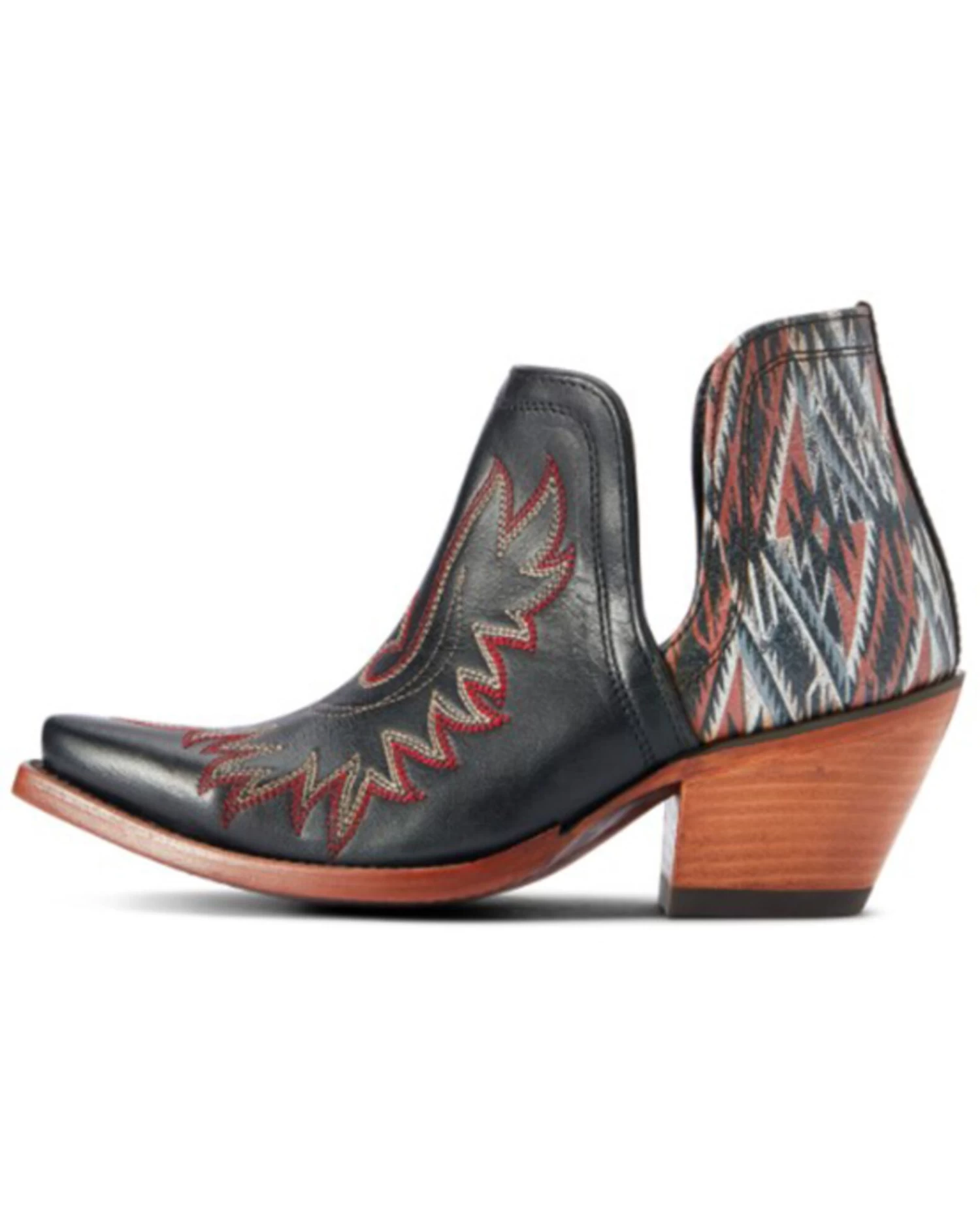 Ariat Women's Dixon Chimayo Cash Roja New Mexico Print Western Booties - Snip Toe 4 Ariat Women's Dixon Chimayo Cash Roja New Mexico Print Western Booties - Snip Toe - Image 2