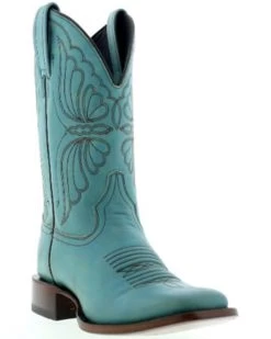 Caborca Silver By Liberty Black Women's Tessa Butterfly Embroidered Western Boots - Square Toe