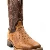 Dan Post Men's Saddle Hand Quill Ostrich Western Boots - Broad Square Toe -Best Cowboy Boot Store 2000375985 280 P1