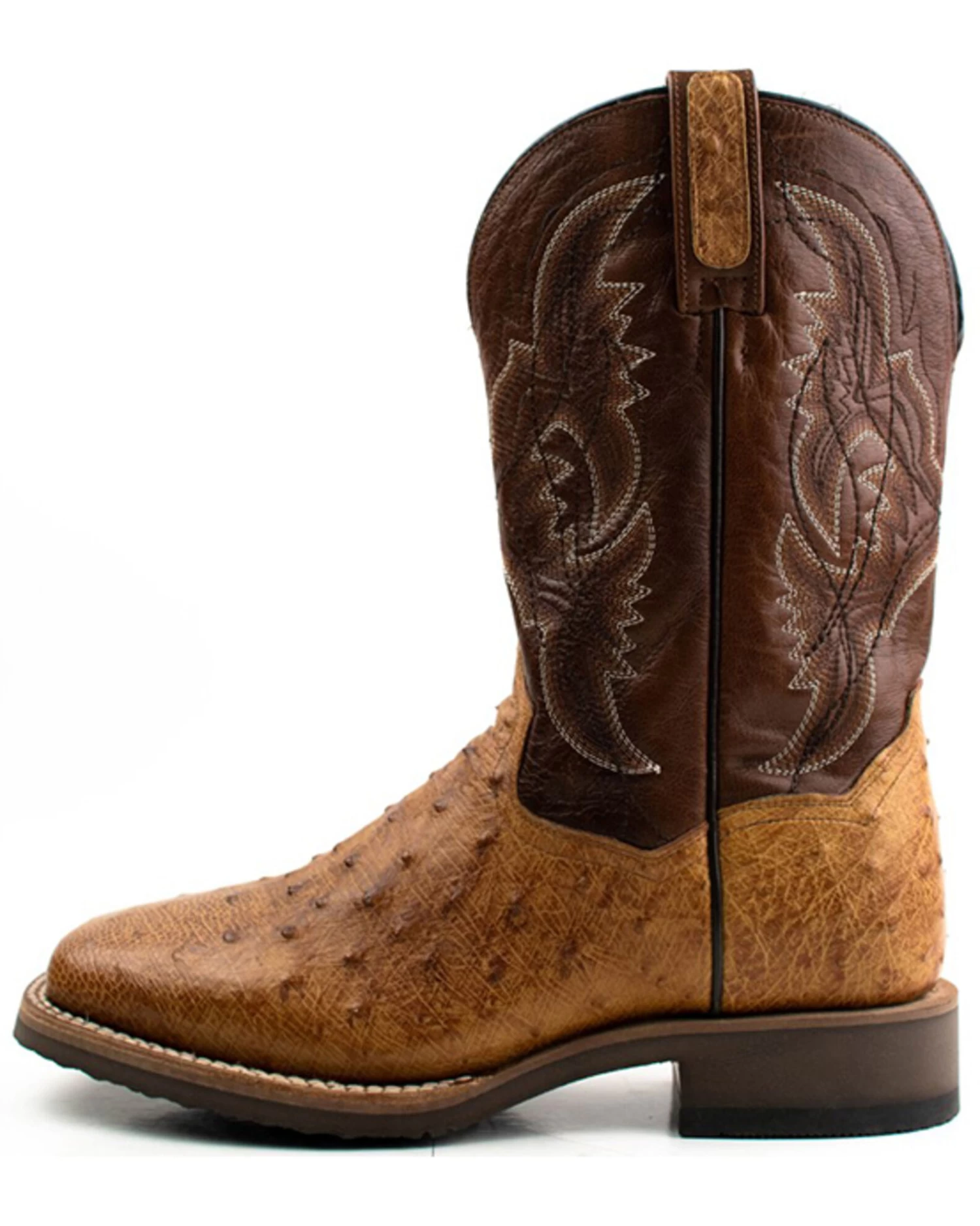 Dan Post Men's Saddle Hand Quill Ostrich Western Boots - Broad Square Toe 5 Dan Post Men's Saddle Hand Quill Ostrich Western Boots - Broad Square Toe - Image 3