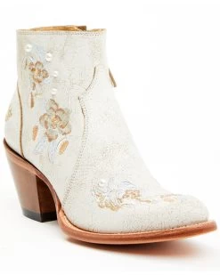 Shyanne Women's Carine Crackadela Floral Western Fashion Booties - Round Toe 