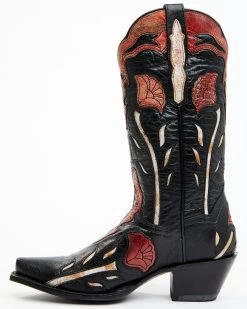 Dan Post Women's Alyssia Floral Leather Tall Western Boots - Snip Toe -Best Cowboy Boot Store 2000377481 001 P3