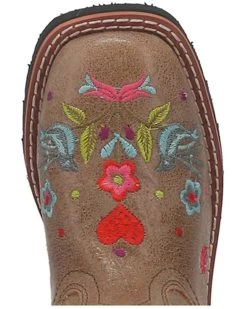 Dan Post Girls' Embroidered Western Boots - Broad Square Toe -Best Cowboy Boot Store 2000381636 251 P6