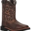 Dan Post Toddler Girls' Leopard Print Western Boots - Broad Square Toe -Best Cowboy Boot Store 2000381637 902 P1