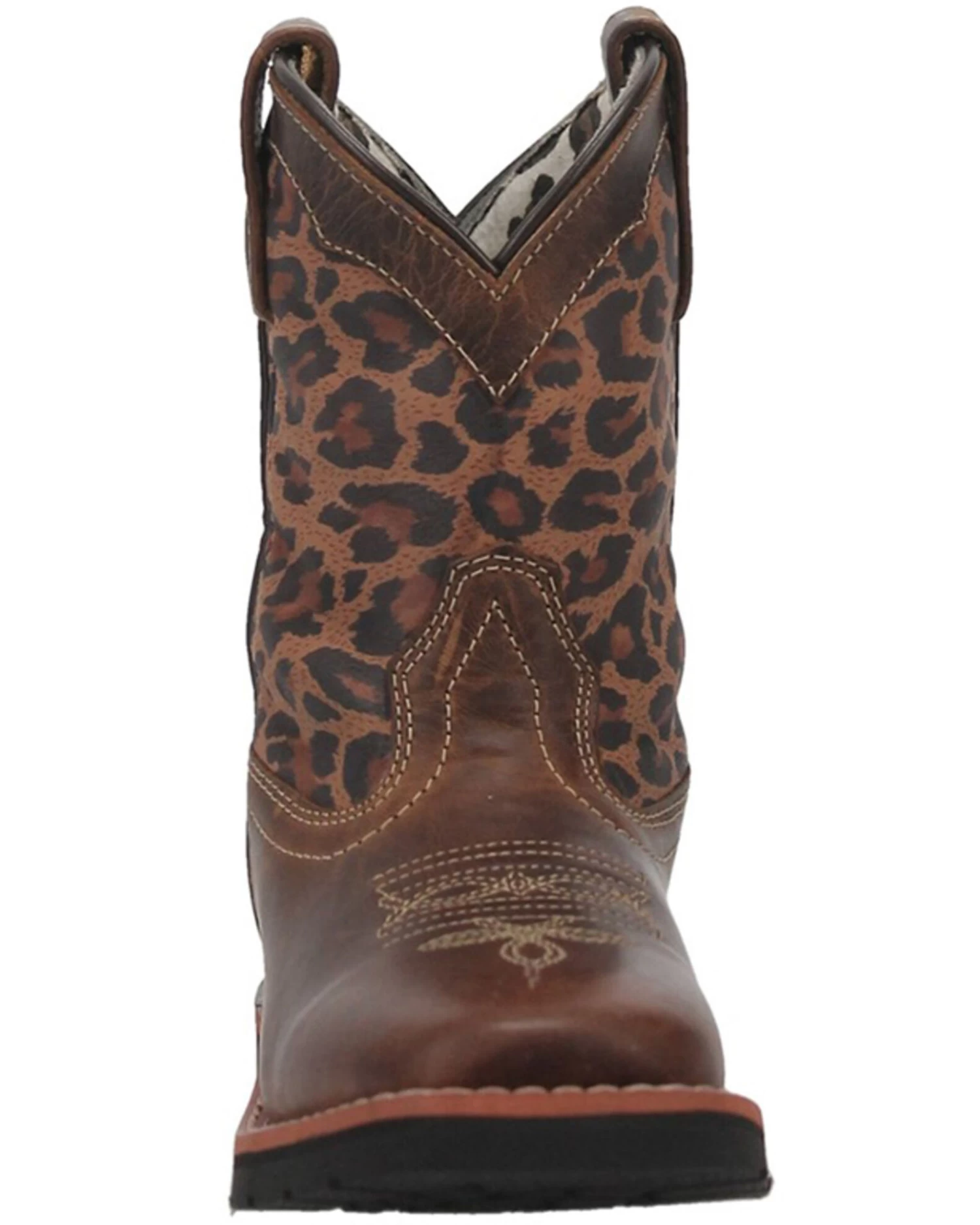 Dan Post Toddler Girls' Leopard Print Western Boots - Broad Square Toe 6 Dan Post Toddler Girls' Leopard Print Western Boots - Broad Square Toe - Image 4