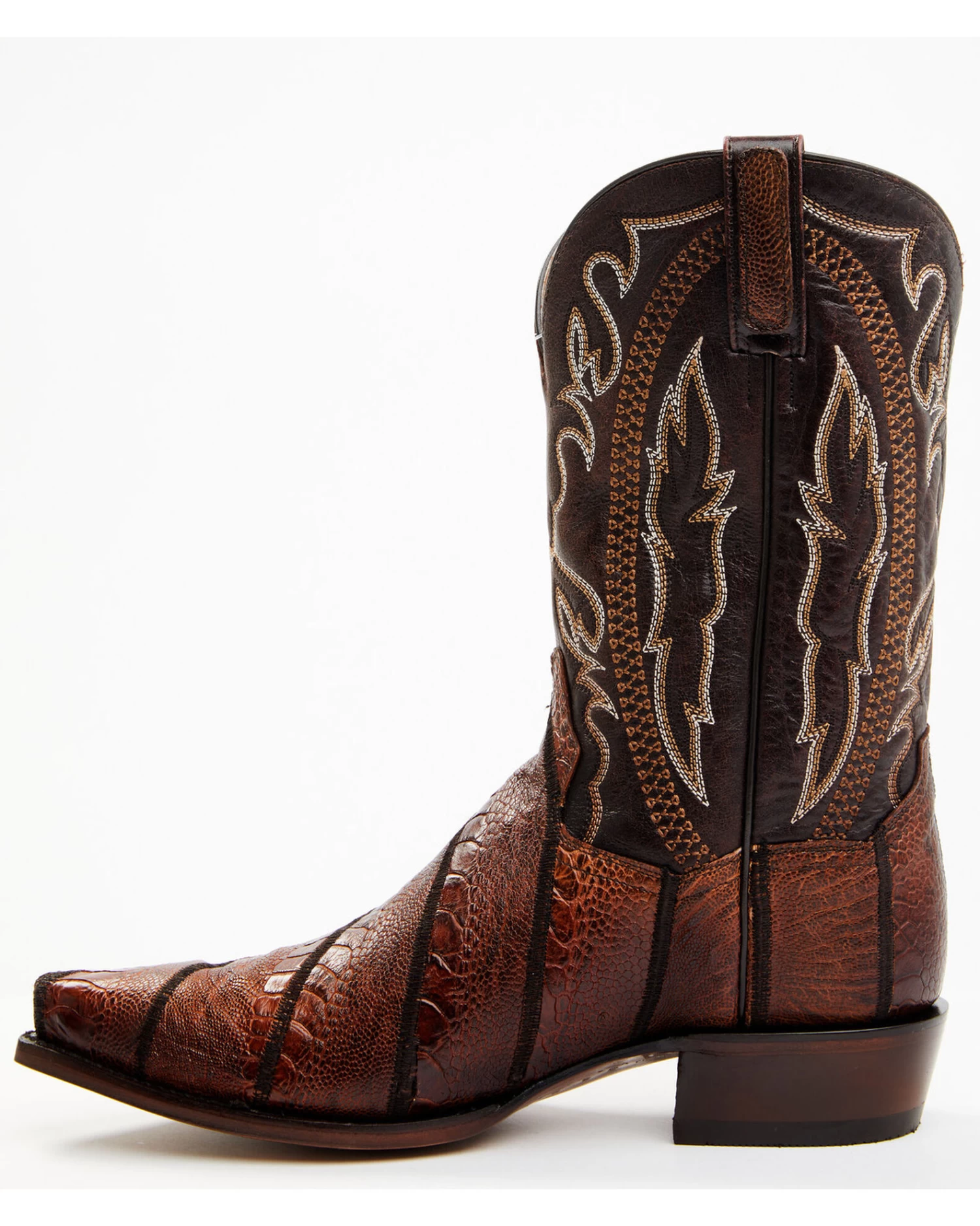 Dan Post Men's Exotic Wrapped Ostrich Leg Western Boots - Snip Toe 5 Dan Post Men's Exotic Wrapped Ostrich Leg Western Boots - Snip Toe - Image 3