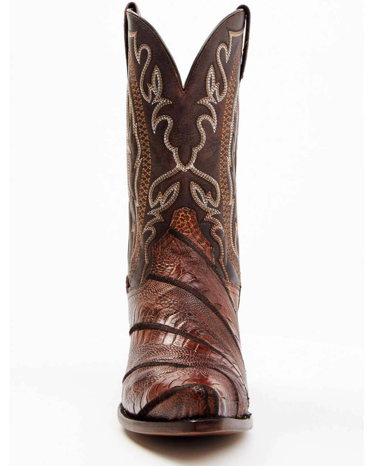 Dan Post Men's Exotic Wrapped Ostrich Leg Western Boots - Snip Toe 6 Dan Post Men's Exotic Wrapped Ostrich Leg Western Boots - Snip Toe - Image 4