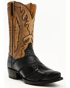 Dan Post Men's Ostrich Leg Exotic Western Boot - Snip Toe